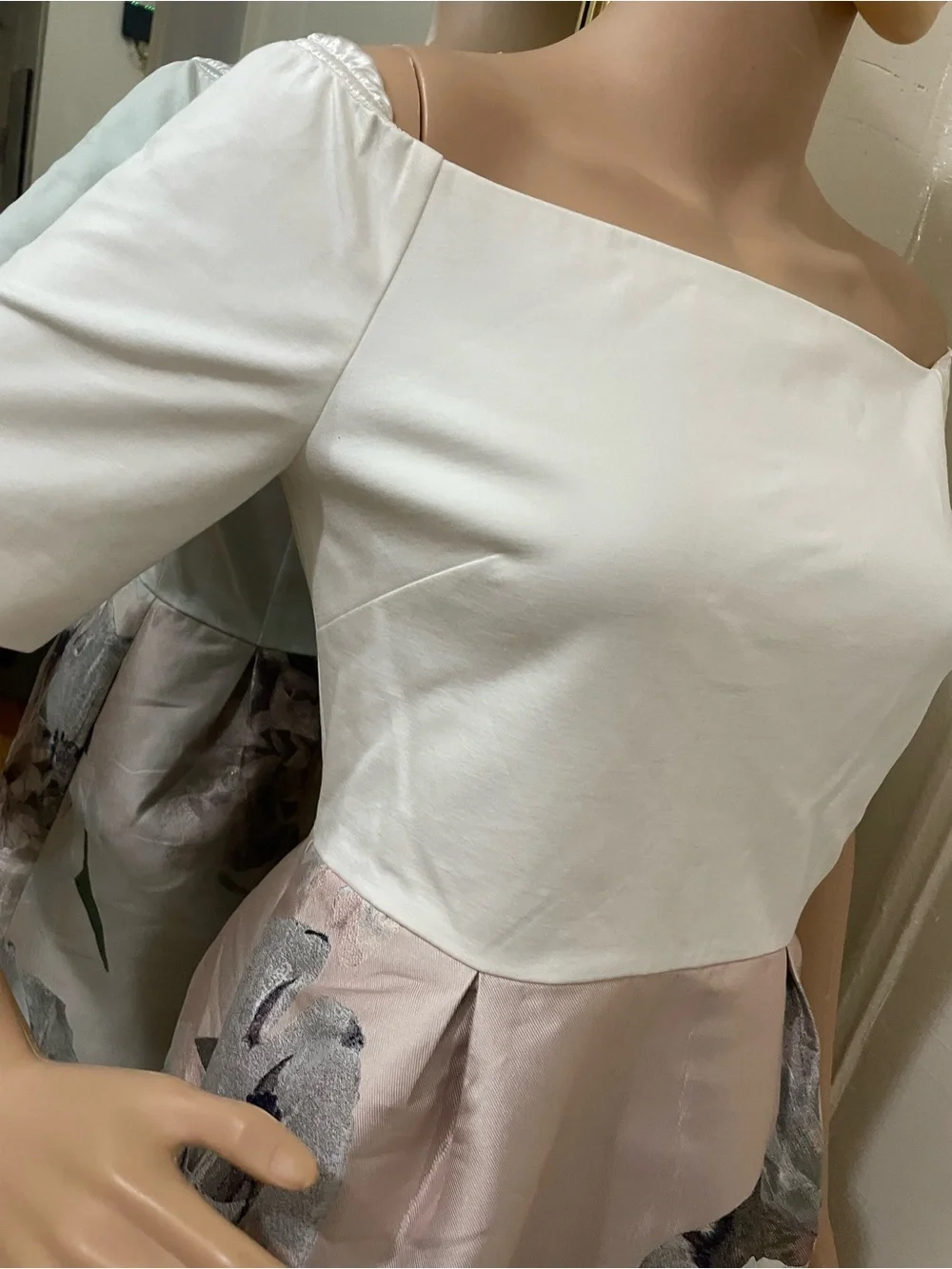 Ted Baker Blush Pink and Ivory Satin Lined Piece